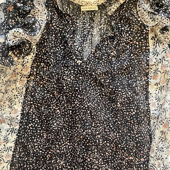 Ulla Johnson short sleeve ruffle blouse - Picture 1 of 4